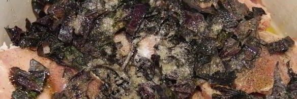 шашлык из свинины с базиликом