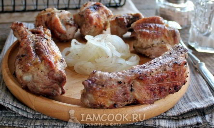 Рецепт шашлыка из свиных ребрышек