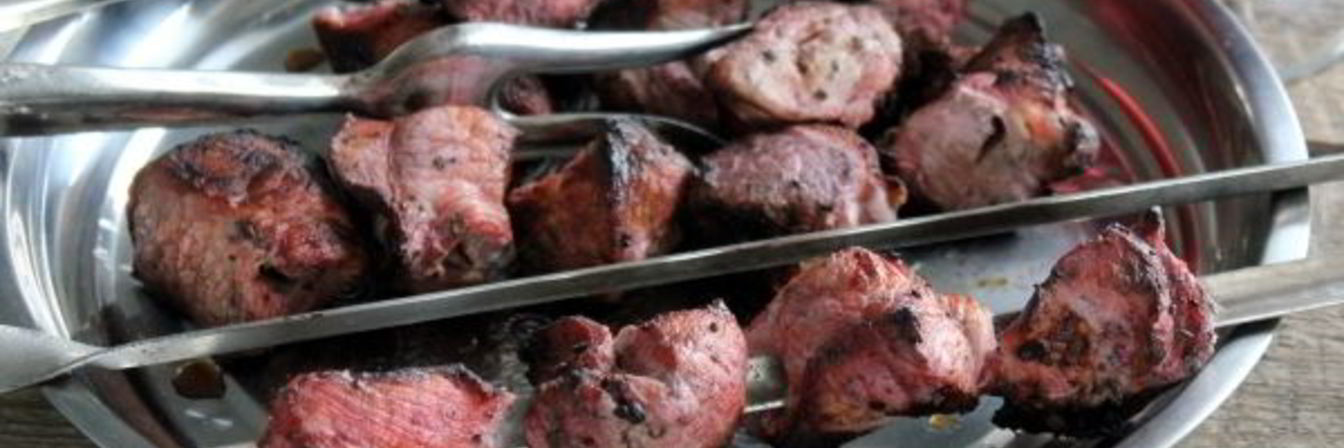 Шашлык на вине