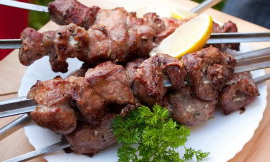 Рецепт шашлыка с мятой и чесноком