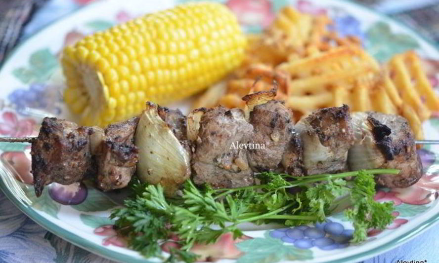 Рецепт свиного шашлыка на вине