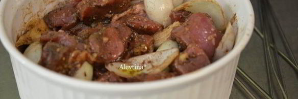 свиной шашлык на вине