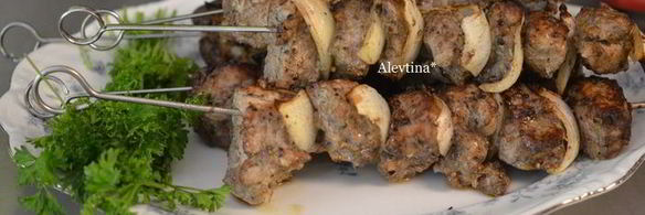 свиной шашлык на вине