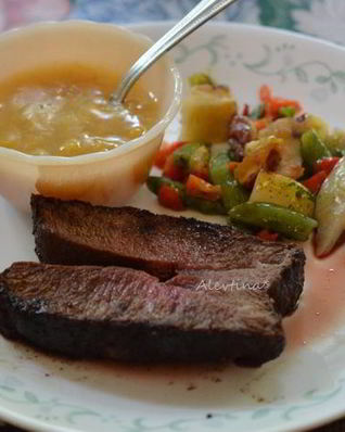 Флет айрон стейк в кофейно-пряной посыпке