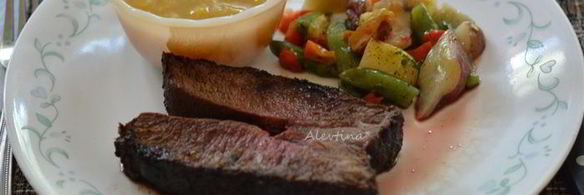 флет айрон стейк в кофейно-пряной посыпке