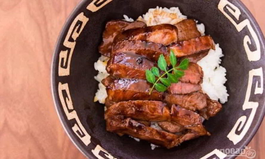 Рецепт говяжьего стейка в соусе терияки
