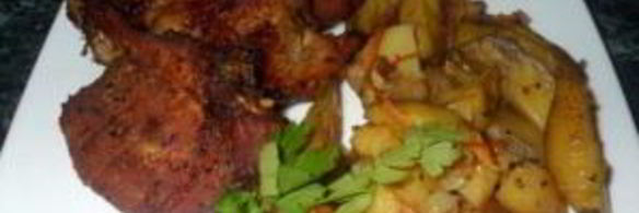 нежные стейки из свинины с чесноком в духовке