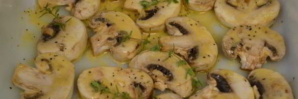 рибай стейк с грибами и луком