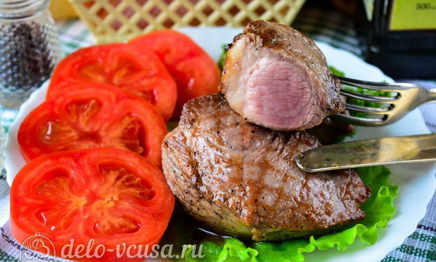 Рецепт стейка из говядины на сковороде