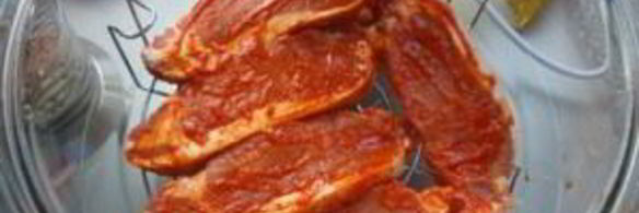 стейк из свинины в аэрогриле