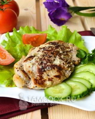 Стейк из свинины в мультиварке