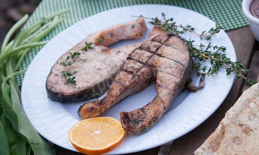 Рецепт стейка кеты гриль