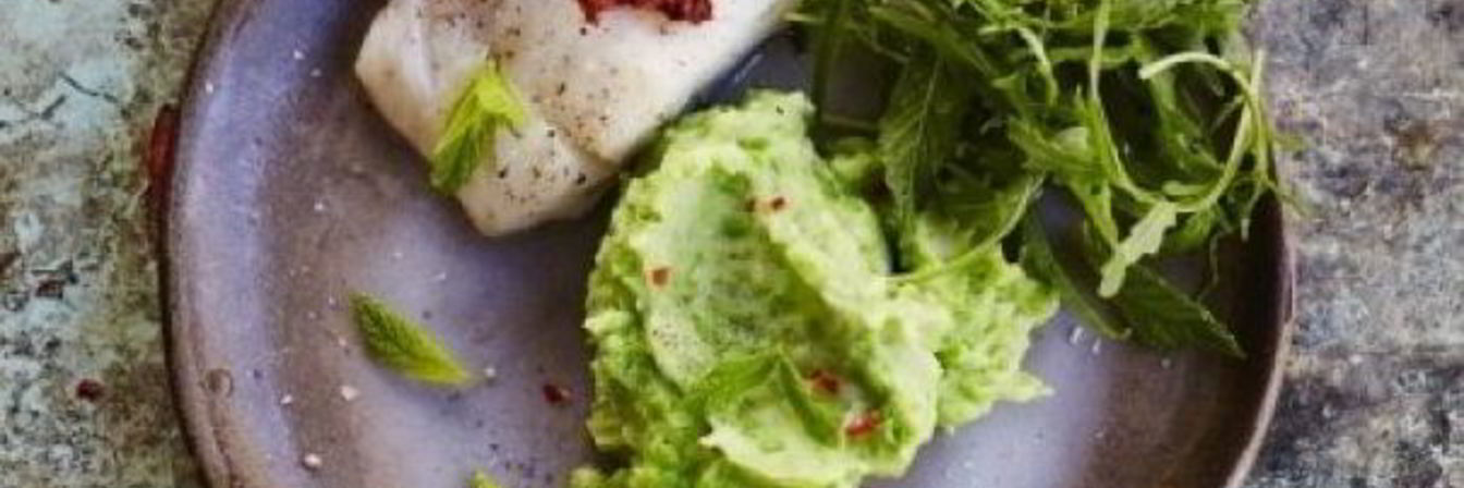 Стейк трески на гриле