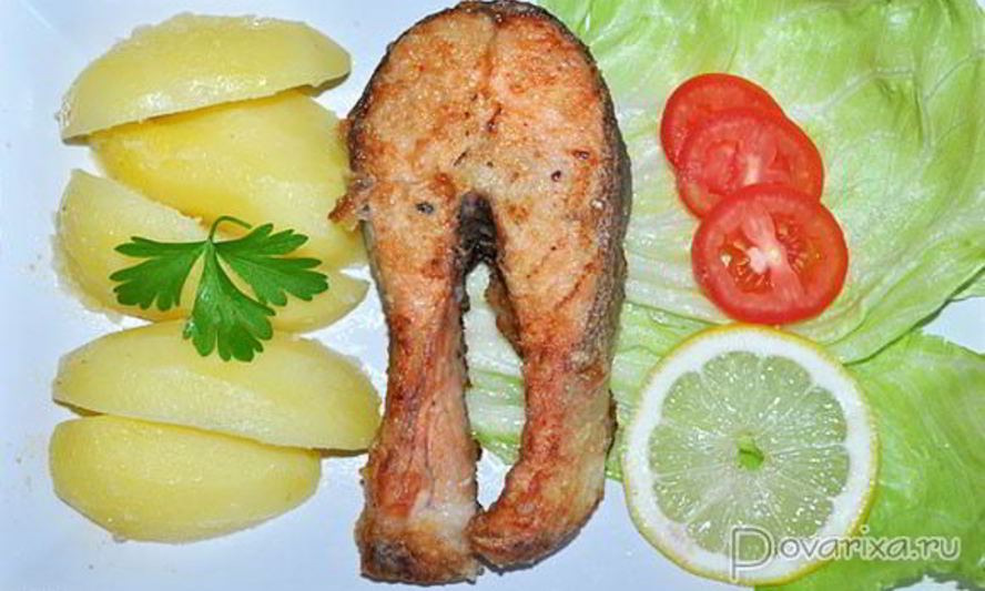 Рецепт жареных стейков семги