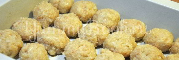 куриные тефтельки под сырным соусом