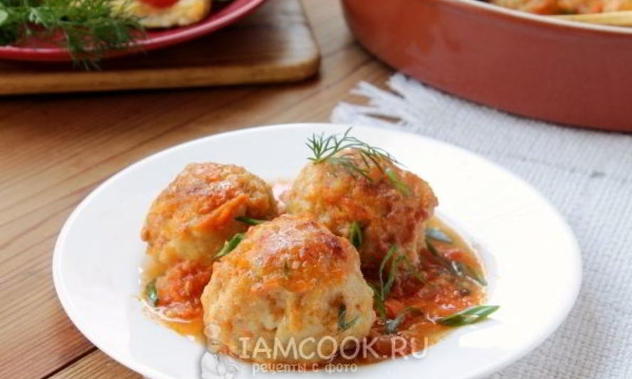 Рецепт рыбных тефтелей в томатном соусе