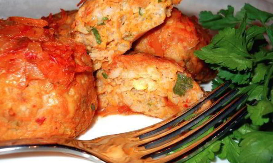 Рецепт тефтелей с тыквой в томатном соусе