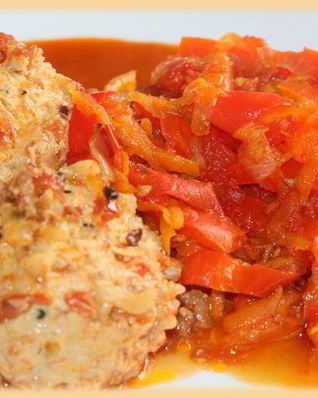 Тефтельки с мятой и баклажаном