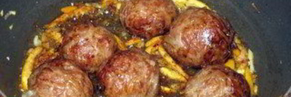 тефтельки в свиной жировой сетке