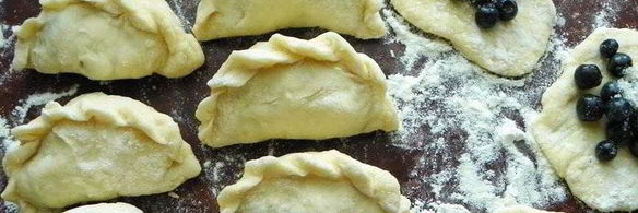 паровые вареники с черникой