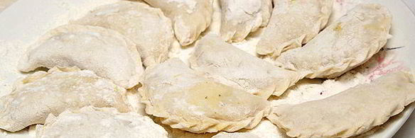 постные вареники с капустой