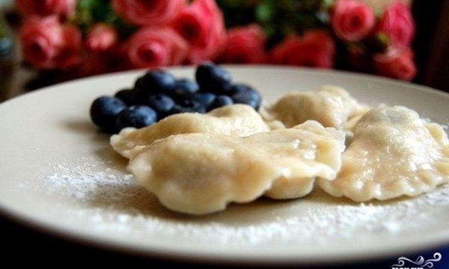Рецепт вареников с голубикой