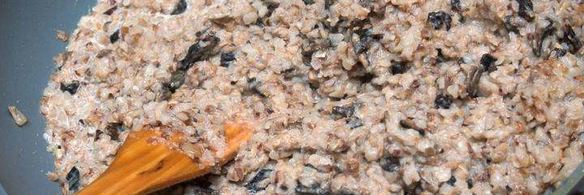 вареники с гречкой и грибами