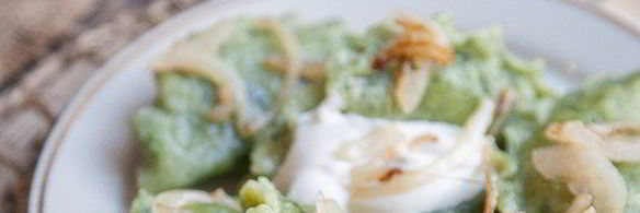 вареники с картофелем и шпинатом