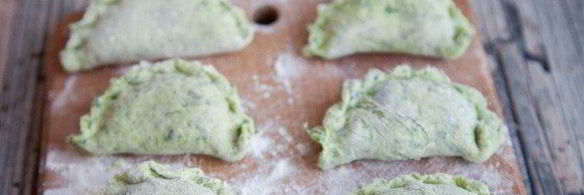 вареники с картофелем и шпинатом