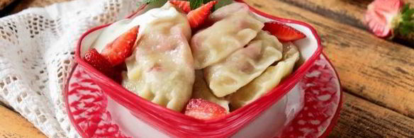 вареники с клубникой