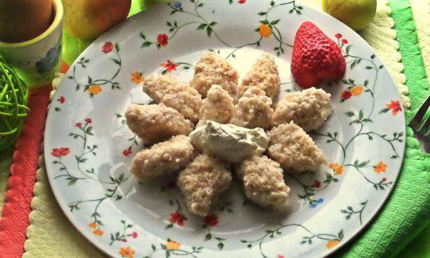 Рецепт яблочных вареников без муки