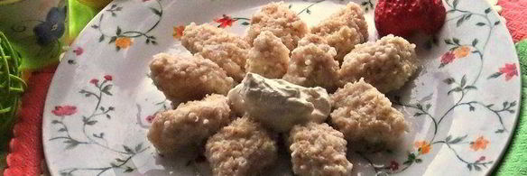 яблочные вареники без муки