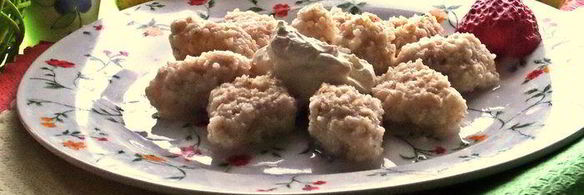 яблочные вареники без муки