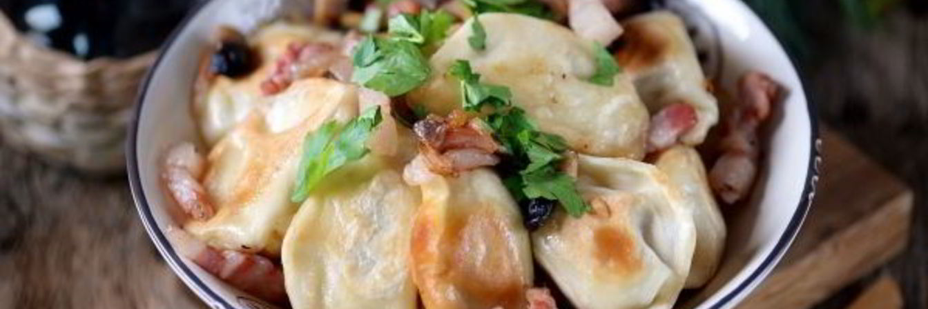 Жареные вареники с картошкой