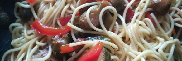 яичная лапша с овощами по-азиатски