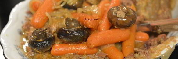 жаркое из говядины с грибами