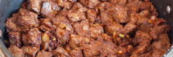 жаркое из говядины с клюквой