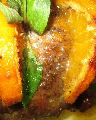 Жаркое из индейки с мандаринами