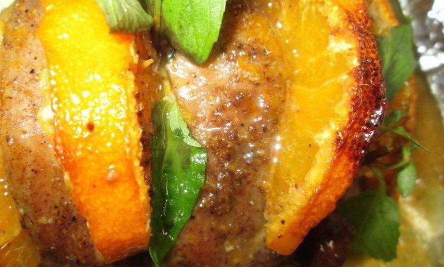 Рецепт жаркого из индейки с мандаринами