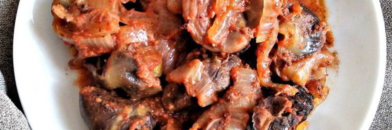 Жаркое из куриных потрошков