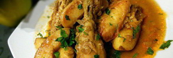 жаркое из курицы с айвой