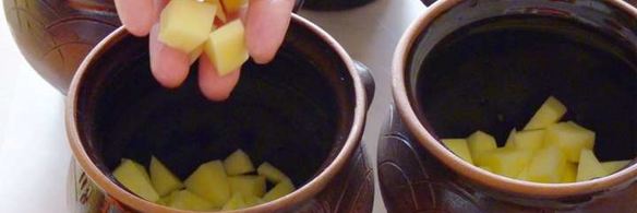 жаркое из свинины с картошкой в горшочках