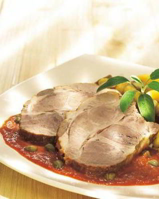 Жаркое из свинины с шампиньонами и ньокки