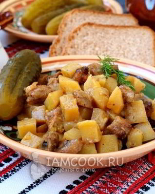 Жаркое из свинины в горшочках