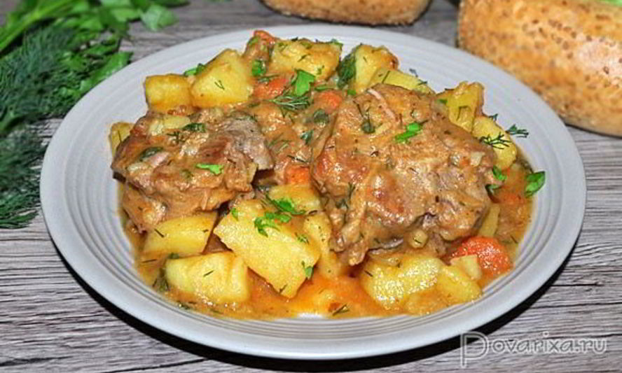 Рецепт жаркого из телячьих хвостов с картофелем