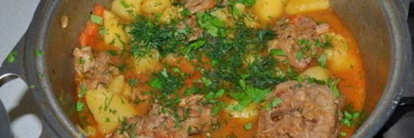 жаркое из телячьих хвостов с картофелем