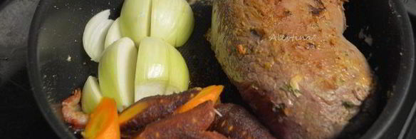 жаркое с горчицей и кленовым сиропом в медленноварке