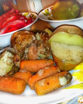 Жаркое с индюшкой и маслятами