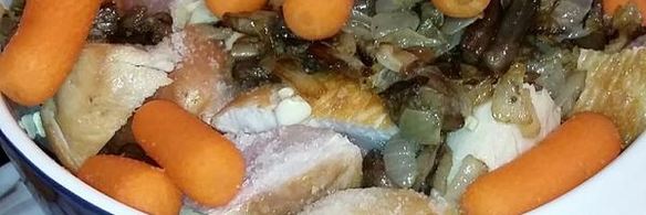 жаркое с индюшкой и маслятами