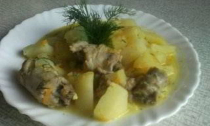 Рецепт жаркого с куриными шейками